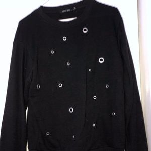 Black Long Sleeve detailed sweatshirt